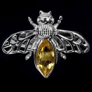 Elegant Silver and Gold Bee ring